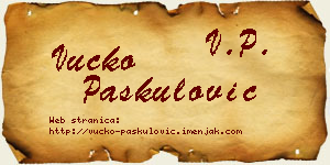 Vučko Paskulović vizit kartica
